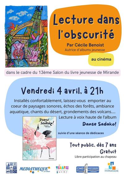 Affiche lecture dans l'obscurité