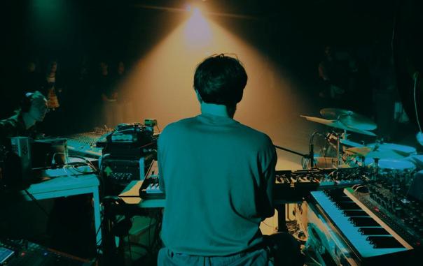 Tom, our lead musician at the keyboard and electronic deck