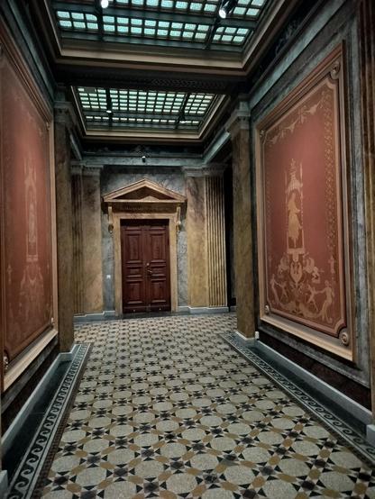 A beautiful colorful old hallway 