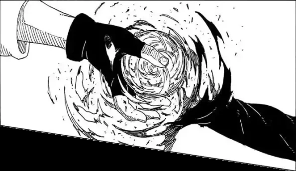 Konohamaru betraying Matsuri from the manga series Boruto: Two Blue Vortex Chapter 20.