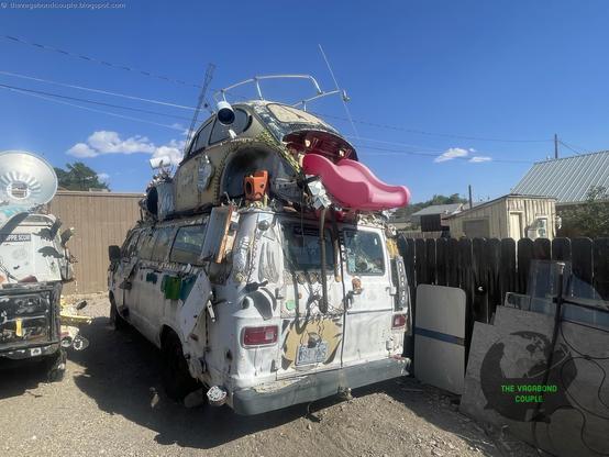 Goldfield Art Car Park Gallery - 🚨 Support the Lunatic Fringe! 🚨  Read more at Episode 10 #VagabondCouple trans-#america #mexico 9000-mile epic #roadtrip 👉 https://thevagabondcouple.blogspot.com/2024/07/trans-america-overland-road-trip-part-10-extraterrestrial-hwy-area-51-weird-nevada-mojave-desert-art-sculpture-death-valley.html

Step into a world where art meets adventure at the #Goldfield Art Car Park Gallery in #nevada, #usa! 🎨✨ This one-of-a-kind outdoor gallery is a vibrant explosion of creativity, featuring quirky, colorful art cars that tell stories of rebellion, freedom, and imagination. 🚗💥  

From glitter-covered #cadillacs to psychedelic #vw buses, every piece is a masterpiece that will leave you in awe. 🤯 Whether you're an art lover, a road trip enthusiast, or just looking for something totally unique, this place is a MUST-SEE! 🌟 Pack your bags, grab your camera, and get ready to be #WeirdNevada inspired! 📸✨ Tag your travel buddies and start planning your visit today! 🗺️💖

#Wanderlust #overland #overlanding #travel #traveltheworld #priyankachopra #deepikapadukone #katrinakaif #travelblogger #travelphotography #TravelGoals #TravelInspiration