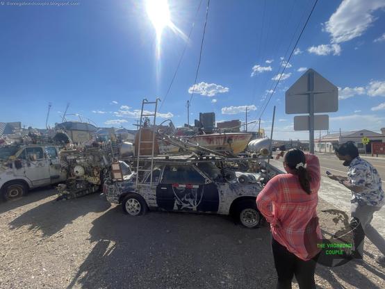 Goldfield Art Car Park Gallery - 🚨 Support the Lunatic Fringe! 🚨  Read more at Episode 10 #VagabondCouple trans-#america #mexico 9000-mile epic #roadtrip 👉 https://thevagabondcouple.blogspot.com/2024/07/trans-america-overland-road-trip-part-10-extraterrestrial-hwy-area-51-weird-nevada-mojave-desert-art-sculpture-death-valley.html

Step into a world where art meets adventure at the #Goldfield Art Car Park Gallery in #nevada, #usa! 🎨✨ This one-of-a-kind outdoor gallery is a vibrant explosion of creativity, featuring quirky, colorful art cars that tell stories of rebellion, freedom, and imagination. 🚗💥  

From glitter-covered #cadillacs to psychedelic #vw buses, every piece is a masterpiece that will leave you in awe. 🤯 Whether you're an art lover, a road trip enthusiast, or just looking for something totally unique, this place is a MUST-SEE! 🌟 Pack your bags, grab your camera, and get ready to be #WeirdNevada inspired! 📸✨ Tag your travel buddies and start planning your visit today! 🗺️💖

#Wanderlust #overland #overlanding #travel #traveltheworld #priyankachopra #deepikapadukone #katrinakaif #travelblogger #travelphotography #TravelGoals #TravelInspiration