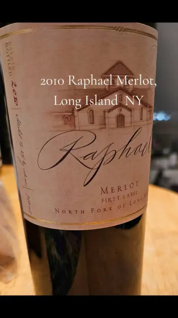 2010 Raphael FIRST LABEL Merlot, Long Island, North Fork, New York