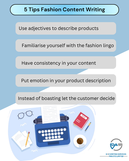 Tips of fashion content writing