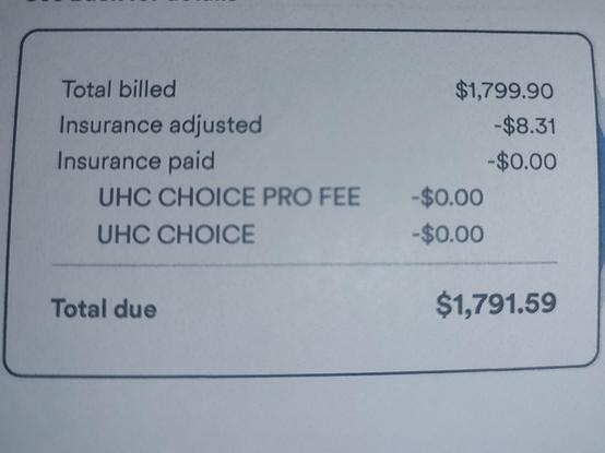 Hospital bill