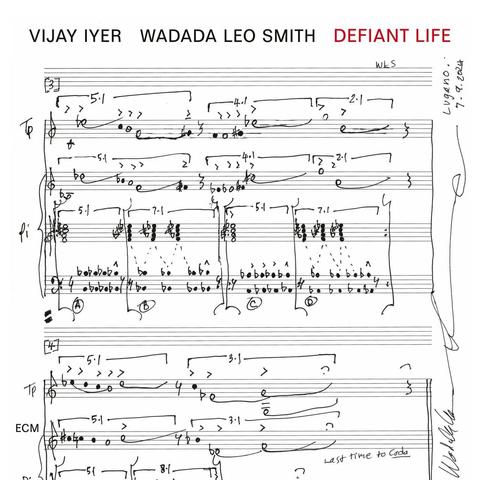 Vijay Iyer & Wadada Leo Smith - Defiant Life (2025) is a profound meditation on the human condition, reflecting both hardships and resilience. This album, their second duo recording for ECM, features Vijay Iyer on piano, Fender Rhodes, and electronics, and Wadada Leo Smith on trumpet. The music is characterized by a deep spiritual connection and a shared aesthetic of necessity, often meditative and lyrical, with moments of tension and release. Tracks like "Floating River Requiem" and "Kite" are dedicated to figures who led defiant lives, such as Patrice Lumumba and Refaat Alareer. The album was recorded in Lugano and produced by Manfred Eicher.