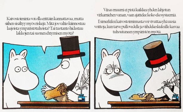 Muumipappa selittää kuinka yhden alan menestystä on helppo vivuttaa toisille aloille, ja näin sekä kasvattaa voittoja että suojautua yhden alan tappioita vastaan.
