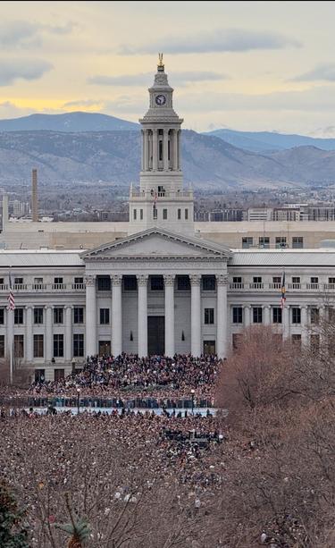 Via Alexandria Ocasio-Cortez 
"Tonight an unbelievable **34,000 people** gathered for our Denver rally to take on billionaires and win our country back.

This was the largest political gathering in Denver since Obama in 2008.

Also bigger than the 2024 DNC.

And the largest ever rally in Bernie’s career (and obviously, mine too)."