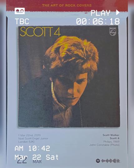 Abreißtageskalender von seltmann mit dem Kalenderblatt des Vinyl-Covers der LP "Scott 4" (1969) von Scott Walker