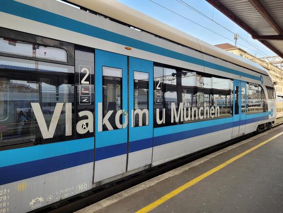 I don't think this train ever went to Munich, but "Vlakom u München" written on the train windows.