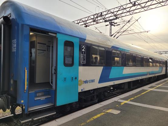 MAV (Hungarian railways) carriage to Budapest.