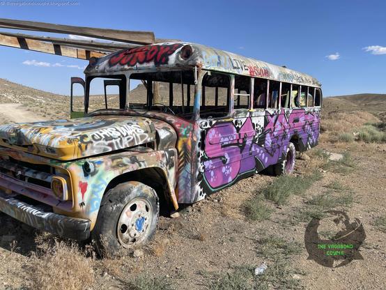 [Episode 10 of #VagabondCouple's #transamerica #mexico 9,000-mile #roadtrip]
INTERNATIONAL CAR FOREST OF THE LAST CHURCH: #surreal scene of cars dug nose-down into the great #mojavedesert of #nevada, artistically decorated. We believe the trailer with #TenCommandments is actually a #church. Another #epic #artgallery in endless #mojave in #WeirdNevada, at abandoned #goldrush #ghosttown of #Goldfield on way from #area51 #extraterrestrial #highway towards #deathvalley. Read more: https://thevagabondcouple.blogspot.com/2024/07/trans-america-overland-road-trip-part-10-extraterrestrial-hwy-area-51-weird-nevada-mojave-desert-art-sculpture-death-valley.html

#travel #travelblogger #traveltheworld #travelingphotographer #travelphotography #travelinspiration #wanderlust #usaroadtrip #roadtripusa #WanderlustUSA #overland #overlanding #deepikapadukone