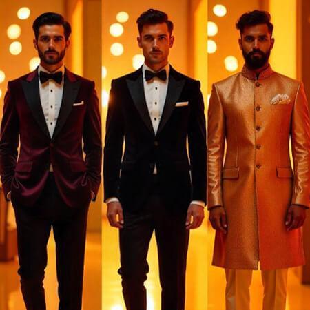 Navigate the complexities of men's formal fashion with our expert guide on tuxedos, suits, and bandhgalas. Understand the key differences, historical significance, and modern adaptations of each attire. Whether you're preparing for a wedding, corporate event, or cultural celebration, our article equips you with the knowledge to make informed fashion choices.