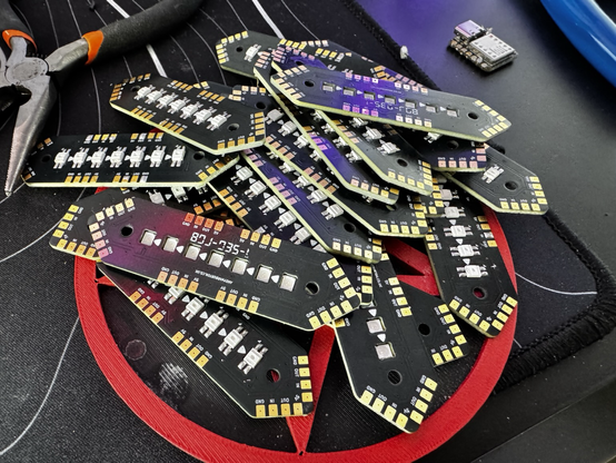 A big stack of PCBs 