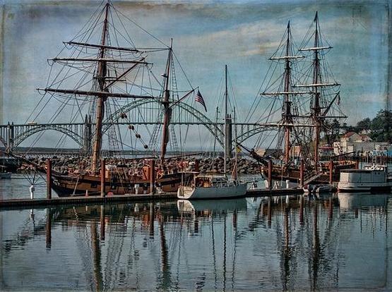 Tall Ships In Yaquina Bay-Newport, Oregon. Hawaiian Chieftain and the Lady Washington! https://pixels.com/featured/tall-ships-at-dock-five-thom-zehrfeld.html #tallships #sailing #tallship #sailinglife #sailingship  #BuyIntoArt #Art #ThomZehrfeldPhotography #PhotographyIsArt #Photography #Fotografie
#ArtForSale #ArtMatters #MastoArt #Mastodon #ArtforInteriorDesign #HospitalityInteriors 
#InteriorDesign #Wallart #InteriorDecorating #WallArtForSale #PhotoOfTheDay #FediGiftShop  #GiftIdeas #FediArt #Prints #FediArtShop #Colorful #Nautical 