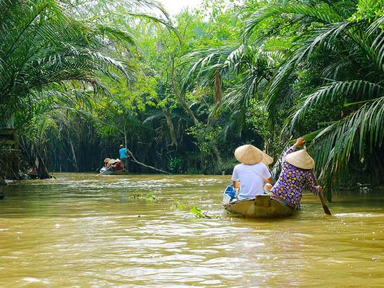 Ben Tre at Mekong Delta River, Vietnam 
