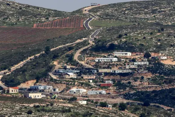 This picture taken from Nablus shows the new expansion of the illegal Israeli settlement of Elon Moreh [Zain Jaafar/AFP]