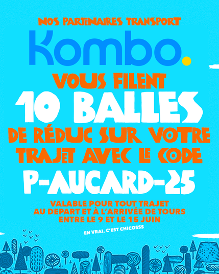 Partenariat avec KOMBO : P-AUCARD-25 à la commande pour économiser 10 euros