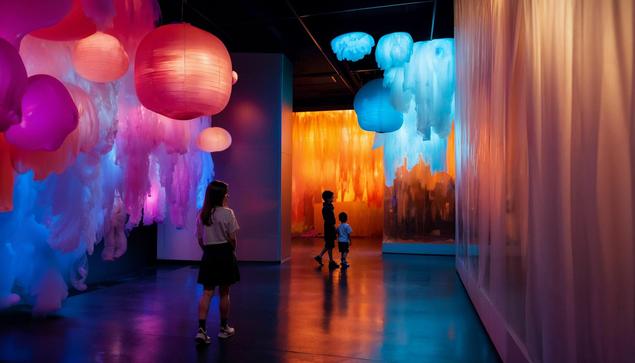 Museums, between entertainment and knowledge
Children explore through movement, experimentation and immersion, according to our design concept.