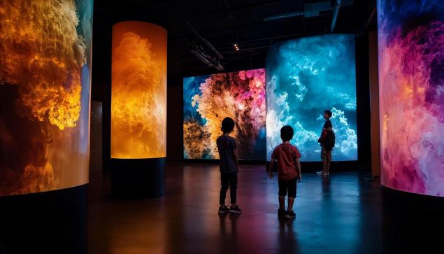 Museums, between entertainment and knowledge
Children explore through movement, experimentation and immersion, according to our design concept.