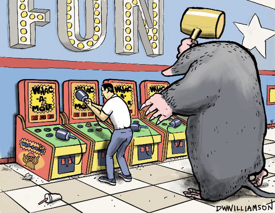 Whac-a-moler whacked by whacking mole