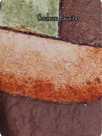 Couleur: bauxite. Aquarelle 100% naturelle et française