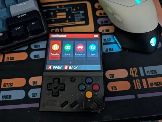 A miyoo mini plus with a corrupt SD card, of which there was no backup... Lessons learned. 