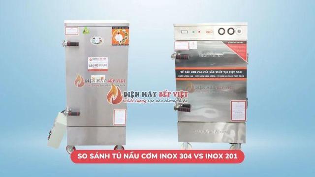 So sánh tủ nấu cơm inox 304 vs inox 201
