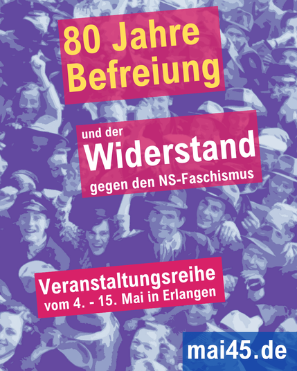 Jubelnde Menschenmenge zur Befreiung vom NS-Faschismus