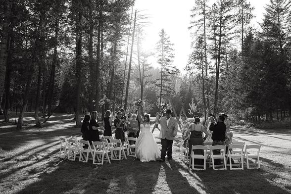 Wedding at Haymoon Resort in Whitefish Montana