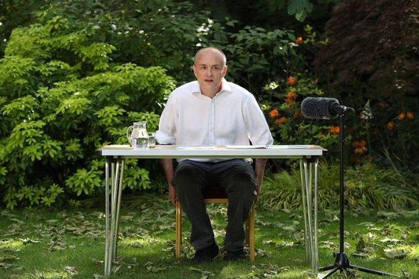 Remember this guy?
Dominic Cummings, sitting in the garden at No 10 with his trestle table, angrily scowling at the Press daring to ask him questions about his perfectly normal 300 mile road trip during a lockdown 