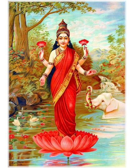Lakshmi, Hindu Goddess of Wealth, Fortune & Prosperity