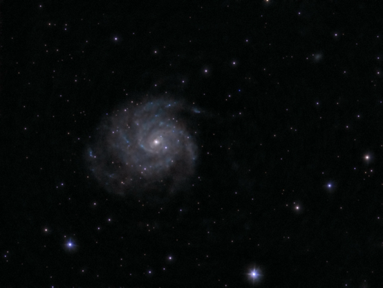 M101 - Pinwheel Galaxy as seen by the Odyssey Pro. 