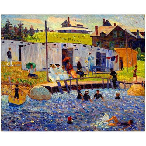 The Bathing Hour, Chester, Nova Scotia 1910, William James Glackens