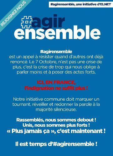 « Agir ensemble, une initiative d’Elnet », peut-on lire sur un visuel partagé par Elnet (source : elnetwork.fr) 