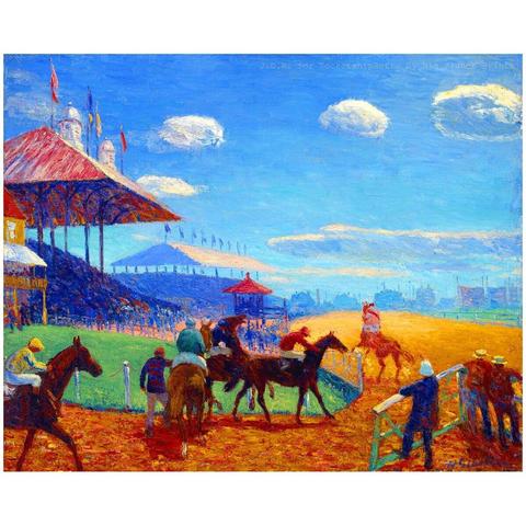 Horse Racing Track & Stands 1908 William James Glackens