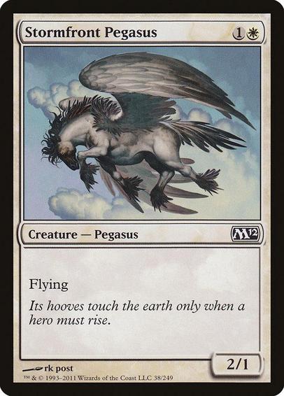 Card Name: Stormfront Pegasus
Set: Magic 2012
Description: Flying
Artist: rk post