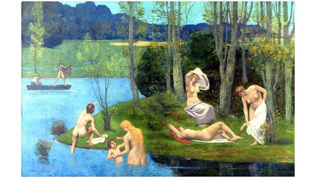 Women Bathing by a River on a Summer's Day 1891 Pierre Puvis de Chavannes