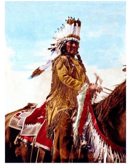 Arapaho Indian Man Horseback 1927