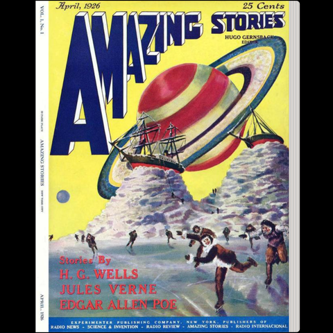 In the very first edition of Amazing Stories we get tales like The New Accelerator, The Man from the Atom and The Thing From—Outside.
