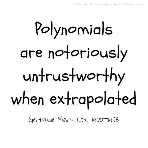 Polynomials Are Untrustworthy, Gertrude Mary Cox, 1900–1978