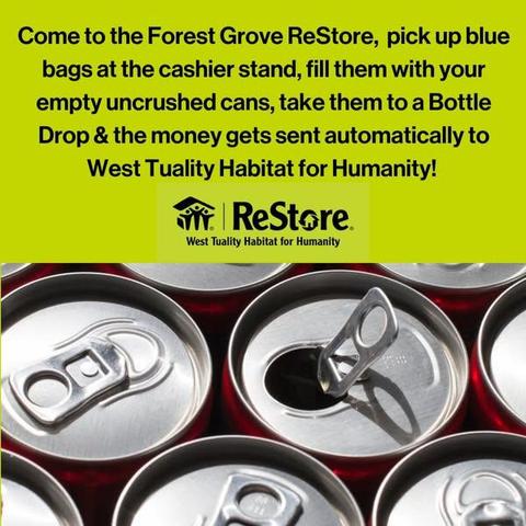 A photo of cans, with text that is the same as the social media post. 