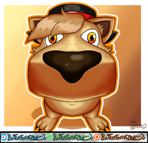 Digital Drawing of Commissioner's character Toby the Eevee, mimicking the "When you're close to me" Gorillaz meme