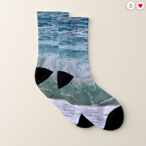 Caribbean Surf - All-Over-Print SOCKS