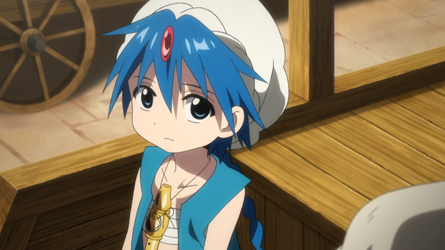 His obsession with boobas is, uh, yeah...  (⓿_⓿)
It really makes him a creep of a kid...
I am so glad that we get more to his character at the end of the episode; otherwise, I would question whether to watch this since both main male characters have this obsession right away in episode 1.
The last five minutes redeem them - kinda

Anime Source: Magi: The Labyrinth of Magic
🧞Episode 1
🧞Character: Aladdin

#Magi #MagiTheLabyrinthofMagic #Aladdin #Anime
