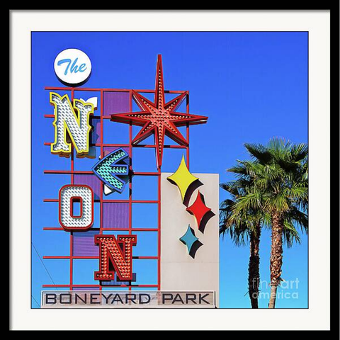 The Neon Museum Sign, Las Vegas - Framed Art Print