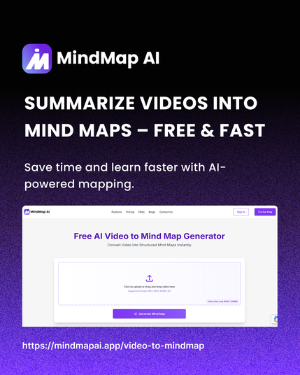 Transform Videos into Mind Maps Instantly