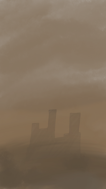 A city in the middle of a sandstorm