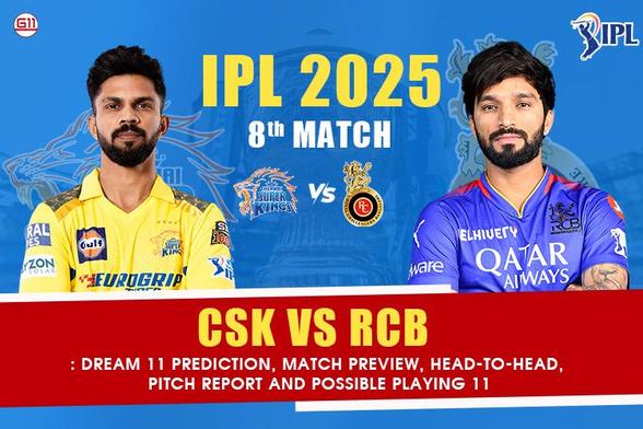 CSK vs RCB 8th Match IPL 2025