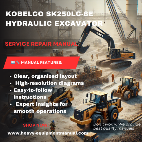 Kobelco SK250LC-6E Hydraulic Excavator Service Manual PDF

